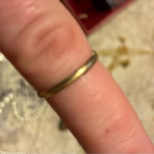 Solid 14K Yellow Gold Stacking Ring – Minimalist Band – 0.8g